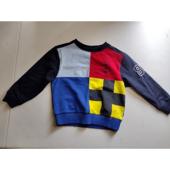 Nautica Boys' Color Block Graphic Pullover Crewneck Sweatshirt size 5 - Picture 1 of 4